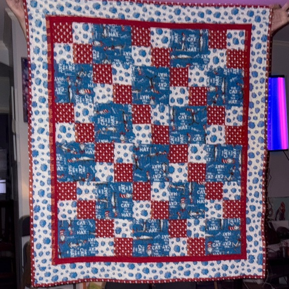 Cat and the Hat Other - Cat and the Hat Quilt 36.5X42.5